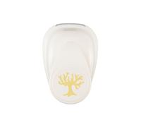 Vaessen Creative Perforatrice Arbre-2,54 x 2,5 cm-Matériel Scrapbooking pour Loisirs Créatifs, DIY Papier et Cartes, Blanc-Or