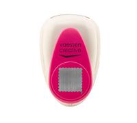 Vaessen Creative Perforatrice Carrée Dentelé, 5 cm, 1 Pièce, jusqu'à 160g, pour Loisirs Créatifs et Scrapbooking, Blanc/Rose, jumbo