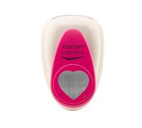 Vaessen Creative Perforatrice Coeur, 5 cm, 1 Pièce, jusqu'à 160g, pour Loisirs Créatifs et Scrapbooking, Blanc/Rose, jumbo