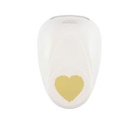 Vaessen Creative Perforatrice Coeur Dentelé, 3,75 cm, 1 Pièce, jusqu'à 160g, pour Loisirs Créatifs et Scrapbooking, Métal, Blanc/Rose, maxi
