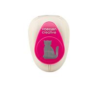 Vaessen Creative Perforatrice de Papier, Pourpre, Taille M, Chat, Pour Projets DIY, Scrapbooking, Création de Cartes et Plus, 6,5 x 4,5 x 4,4 cm
