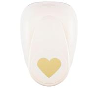 Vaessen Creative Perforatrice de Papier, Taille XXXL, Coeur, Pour Projets DIY, Scrapbooking, Création de Cartes et Plus, 15.1 x 10.9 x 8.5 cm, Or-blanc