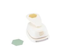 Vaessen Creative Perforatrice pour papier artisanal, hexagonale, 3,8 cm, pour projets de bricolage, scrapbooking, fabrication de cartes et plus encore, blanc/rose, 1.5 Inch