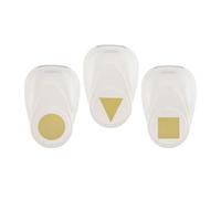 Vaessen Creative Perforatrices Cercle, Carré, Triangle - Lot de 3 Pcs - pour Papier - Matériel Scrapbooking pour Loisirs Créatifs, DIY et Cartes