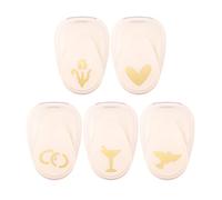 Vaessen Creative Perforatrices Cœur, Pigeon, Verre, Alliances, Tulipe - Mariage - Lot de 5 Pcs - pour Projets DIY, Papier Scrapbooking, Bullet Journaling, Cartes de Vœux, Papier Découpage, Décorations