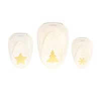 Vaessen Creative Perforatrices Flocon de Neige, Sapin de Noël, Étoile - Noël - Lot de 3 Pcs - pour Projets DIY, Papier Scrapbooking, Bullet Journaling, Cartes de Vœux, Papier Découpage, Décorations