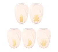 Vaessen Creative Perforatrices Ours, Biberon, Main, Pied, Lune - Bébé - Lot de 5 Pcs - pour Projets DIY, Papier Scrapbooking, Bullet Journaling, Cartes de Vœux, Papier Découpage, Étiquette, Décoration