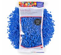 Vaessen Creative Perles à Repasser - Bleu - 1100 perles - pour Bijoux, Decorations DIY et Loisirs Créaifs