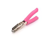 Vaessen Creative Perforatrice à Main Cercle, 1,6 mm, 1 Pièce, jusqu'à 160g, pour Loisirs Créatifs et Scrapbooking, Blanc/Rose, One size