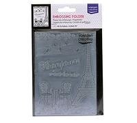 Vaessen creative Plaque d'embossage, Bistro Français, 6 x 10,8 x 0,5 cm, 1 pièce, d'anniversaire, Naissance, Cartes de Noël et Loisirs Créatifs en Papier, Transparent, 14,6x10,8x0,5