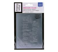 Vaessen creative Plaque d'embossage, Happy Birthday, 6 x 10,8 x 0,5 cm, 1 pièce, d'anniversaire, Naissance, Cartes de Noël et Loisirs Créatifs en Papier, Transparent, 14,6x10,8x0,5