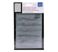 Vaessen creative Plaque d'embossage, Partition Musicale, 6 x 10,8 x 0,5 cm, 1 pièce, d'anniversaire, Naissance, Cartes de Noël et Loisirs Créatifs en Papier, Transparent, 14,6x10,8x0,5