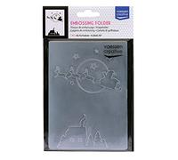 Vaessen creative Plaque d'embossage, Traîneau Volant du Père, 6 x 10,8 x 0,5 cm, 1 pièce, d'anniversaire, Naissance, Cartes de Noël et Loisirs Créatifs en Papier, Transparent, 14,6x10,8x0,5