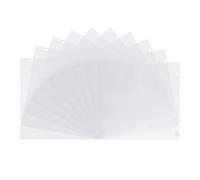 Vaessen Creative Pochettes Plastiques Perforées 30,5 x 30,5 cm - 10 Pcs pour Classeurs à Anneaux - transparents pour Albums de Scrapbooking, Journaling et Cartes