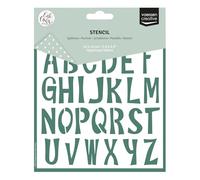 Vaessen Creative Pochoir Lettres Majuscules - Alphabet de 26 Pcs - Scrapbooking Matériel Réutilisable pour Peinture, Mandala, Bullet Journal et Cartes