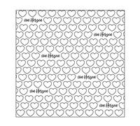 Vaessen Creative Pochoir pour Gaufrage, Chaleureusement avec des Coeurs, pour Ajouter de la Texture et de la Dimension aux Projets Créatifs avec du Papier, Transparent, 15 x 15 cm