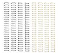 Vaessen Creative Reliure Spirale Métallique 2:1 Noir & Or - 16 mm | 8 pièces, Pour la relieuse Bind Easy, Pour relier dossier, document, albums & journaux