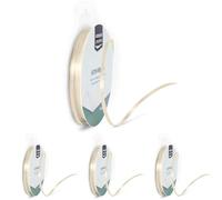 Vaessen Creative Ruban de Satin Double, Ivoire, 3mm, 10m (Lot de 4)