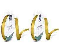 Vaessen Creative Ruban de Satin Double, Or, 9mm, 10m, Taille unique (Lot de 2)