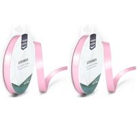 Vaessen Creative Ruban de satin double, Rose Clair, 9mm, Taille Unique, 10M (Lot de 2)