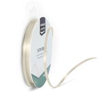 Vaessen Creative Ruban Satin, 3mm x 10m, Éclat Élégant pour Créer des Cartes, Scrapbooks, Emballage Cadeaux et Autres Projets Créatifs, Beige, 3 mm, Set de 10 Pièces