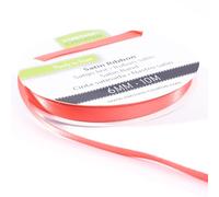Vaessen Creative Ruban Satin, 6mm x 10m, Éclat Élégant pour Créer des Cartes, Scrapbooks, Emballage Cadeaux et Autres Projets Créatifs, Corail, 6 mm sur 10 m