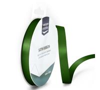 Vaessen Creative Ruban Satin, 9mm x 10m, Éclat Élégant pour Créer des Cartes, Scrapbooks, Emballage Cadeaux et Autres Projets Créatifs, Vert Foncé, 9 mm, 1 pièce.