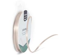 Vaessen Creative Ruban Satin - Beige - 100 m x 3 mm - Bolduc - Biais de Couture - pour Cadeau, Emballage, Bouquet Mariage, Cheveux et Ballon