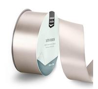 Vaessen Creative Ruban Satin Beige - 20 m x 38 mm - Bolduc pour Cadeau, Emballage et Bouquet Mariage