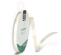 Vaessen Creative Ruban Satin, 6mm x 10m, Éclat Élégant pour Créer des Cartes, Scrapbooks, Emballage Cadeaux et Autres Projets Créatifs, Ivoire, 6 mm, Set de 10 Pièces