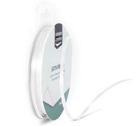 Vaessen Creative Ruban Satin, 3mm x 10m, Éclat Élégant pour Créer des Cartes, Scrapbooks, Emballage Cadeaux et Autres Projets Créatifs, Blanc, 3 mm, Set de 10 Pièces