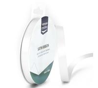 Vaessen Creative Ruban Satin, 9mm x 10m, Éclat Élégant pour Créer des Cartes, Scrapbooks, Emballage Cadeaux et Autres Projets Créatifs, Blanc, 9 mm, Set de 10 Pièces