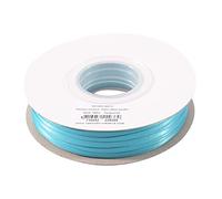 Vaessen Creative Ruban Satin - Bleu - 100 m x 3 mm - Bolduc - Turquoise - Biais de Couture - pour Cadeau, Emballage, Bouquet Mariage, Cheveux et Ballon