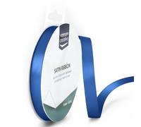 Vaessen Creative Ruban Satin - Bleu - 100 m x 9 mm - Bolduc - Biais de Couture - pour Cadeau, Emballage, Bouquet Mariage, Cheveux et Ballon