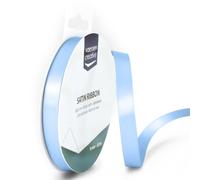 Vaessen Creative Ruban de satin double, Bleu Clair, 9mm, Taille Unique, Set de 10 Pièces