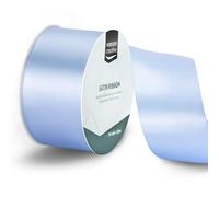 Vaessen Creative Ruban Satin Bleu Clair - 20 m x 50 mm - Bolduc pour Cadeau, Emballage et Bouquet Mariage