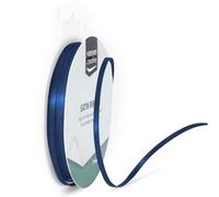 Vaessen Creative Ruban Satin, 3mm x 10m, Éclat Élégant pour Créer des Cartes, Scrapbooks, Emballage Cadeaux et Autres Projets Créatifs, Soie, Bleu Foncé, 3 mm, Set de 10 Pièces