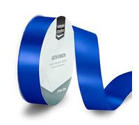 Vaessen Creative Ruban Satin Bleu Vif - 20 m x 25 mm - Bolduc pour Cadeau, Emballage et Bouquet Mariage