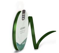Vaessen creative Ruban satin, Éclat Élégant pour Créer des Cartes, Scrapbooks, Emballage Cadeaux et autres Projets Créatifs, Carton, Vert Foncé, 6 mm x 10 m