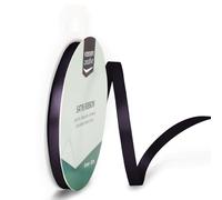 Vaessen Creative Ruban Satin, 6mm x 10m, Éclat Élégant pour Créer des Cartes, Scrapbooks, Emballage Cadeaux et Autres Projets Créatifs, Charbon, 6 mm, Set de 10 Pièces