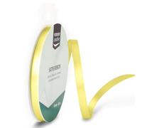 Vaessen Creative Ruban de satin double, Pastel Jaune, 6mm, Taille Unique