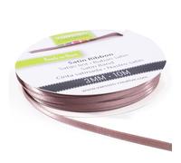 Vaessen Creative Ruban Satin, 3mm x 10m, Éclat Élégant pour Créer des Cartes, Scrapbooks, Emballage Cadeaux et Autres Projets Créatifs, Chocolat au Lait, 3 mm, Set de 10 Pièces