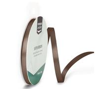 Vaessen Creative Ruban Satin - Marron - 100 m x 6 mm - Bolduc - Chocolat - Biais de Couture - pour Cadeau, Emballage, Bouquet Mariage, Cheveux et Ballon