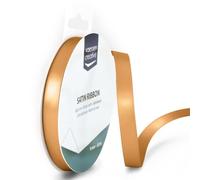 Vaessen Creative Ruban Satin - Marron - 100 m x 9 mm - Bolduc - Bronze - Biais de Couture - pour Cadeau, Emballage, Bouquet Mariage, Cheveux et Ballon