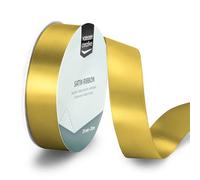 Vaessen Creative Ruban Satin Or - 20 m x 25 mm - Bolduc pour Cadeau, Emballage et Bouquet Mariage