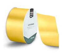 Vaessen Creative Ruban Satin Or Jaune - 20 m x 50 mm - Bolduc pour Cadeau, Emballage et Bouquet Mariage