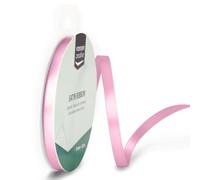 Vaessen Creative Ruban de satin double, Rose Clair, 6mm, Tissu, Taille Unique, Set de 10 Pièces