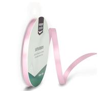 Vaessen Creative Ruban Satin - Rose Pastel - 100 m x 6 mm - Bolduc - Biais de Couture - pour Cadeau, Emballage, Bouquet Mariage, Cheveux et Ballon