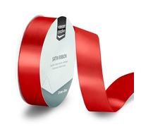 Vaessen Creative Ruban Satin Rouge - 20 m x 25 mm - Bolduc pour Cadeau, Emballage et Bouquet Mariage