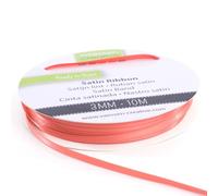 Vaessen Creative 301002-0008 Ruban de satin pastèque 3 mm x 10 m Ruban décoratif pour mariage, baptême et cadeaux d'anniversaire 3 mm